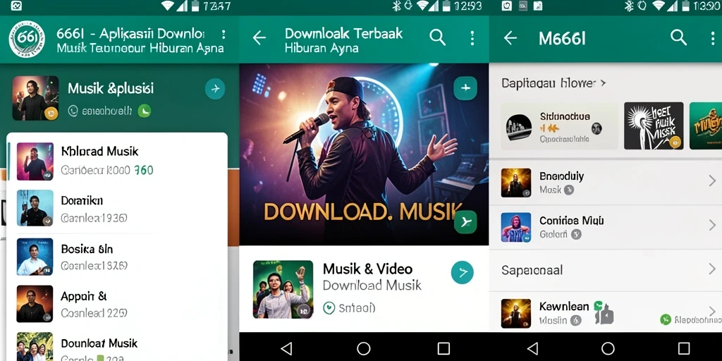 Antarmuka intuitif 666I untuk download musik dengan mudah.