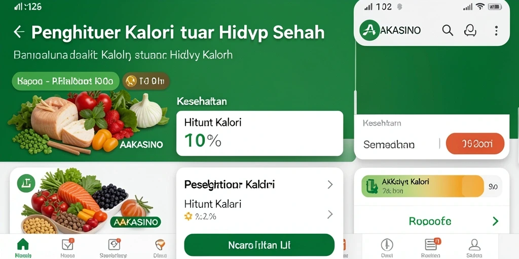 Antarmuka AAKASINO yang mudah digunakan untuk menghitung kalori.
