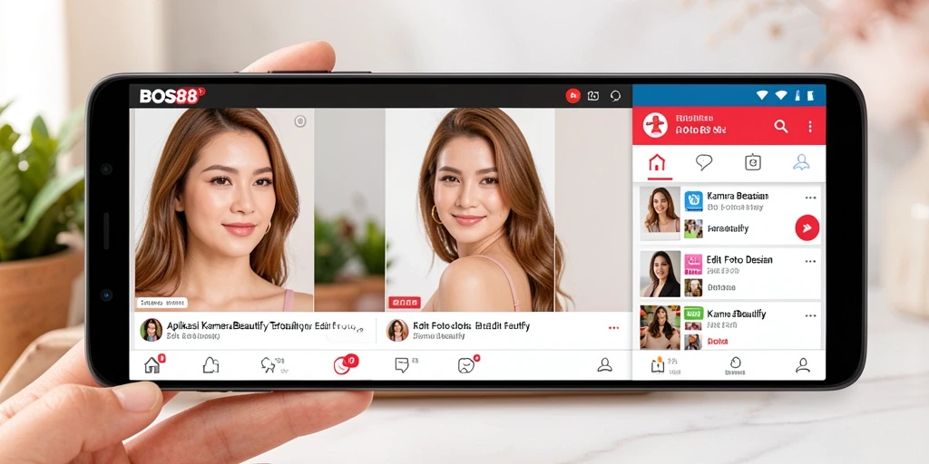 Tampilan antarmuka BOS88 yang menawan dan intuitif untuk editing foto.