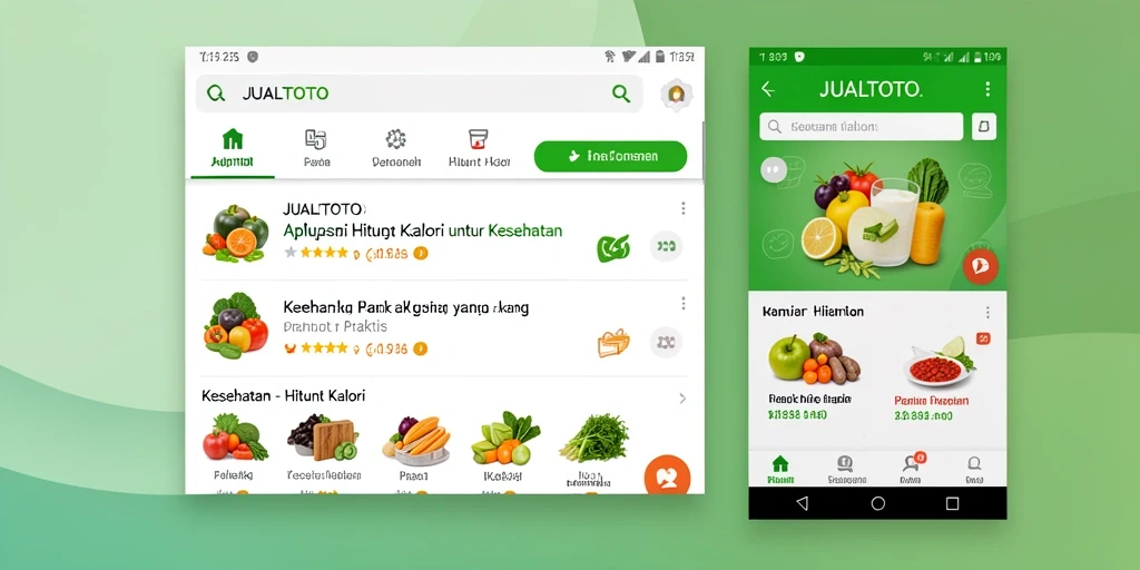Tampilan antarmuka JUALTOTO yang intuitif untuk menghitung kalori.