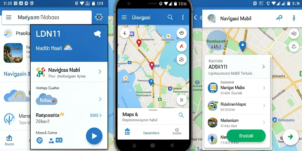 Tampilan antarmuka LDN11 yang mudah digunakan untuk navigasi mobil.