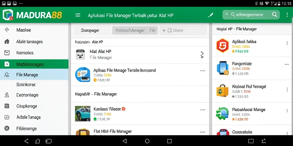 Antarmuka pengguna MADURA88 untuk pengelolaan file yang praktis dan efisien.