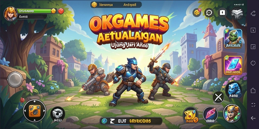 Tampilan utama OKGAMES yang menarik dan interaktif.