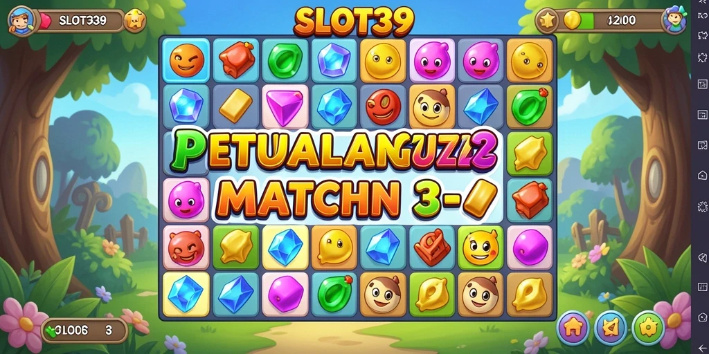 Antarmuka permainan SLOT39 yang menarik dan penuh warna.